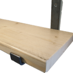 natural colour wood shelving