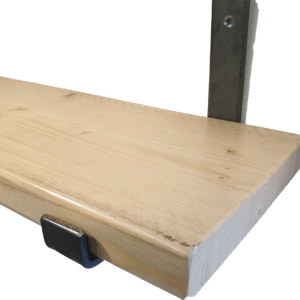 natural colour wood shelving